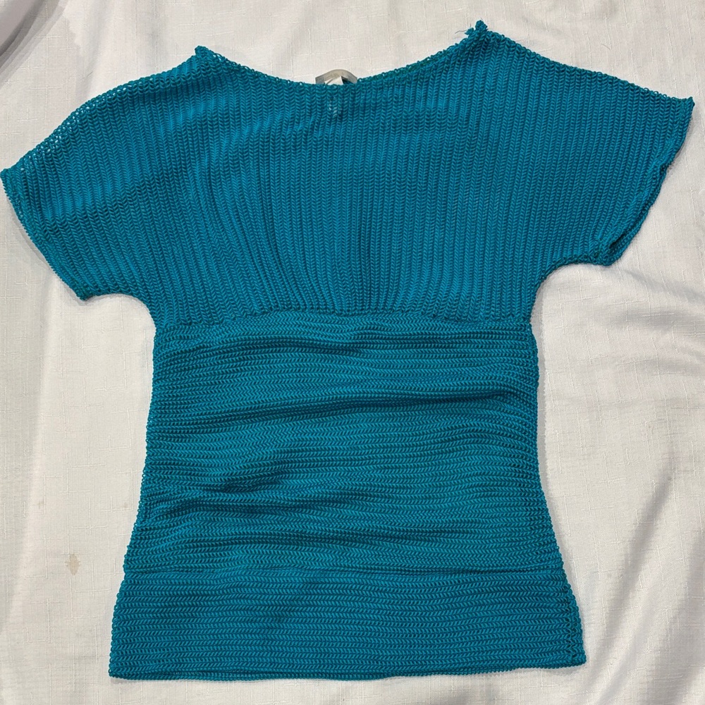 Fiona & purple Elegant Teal Knit Women's Blouse